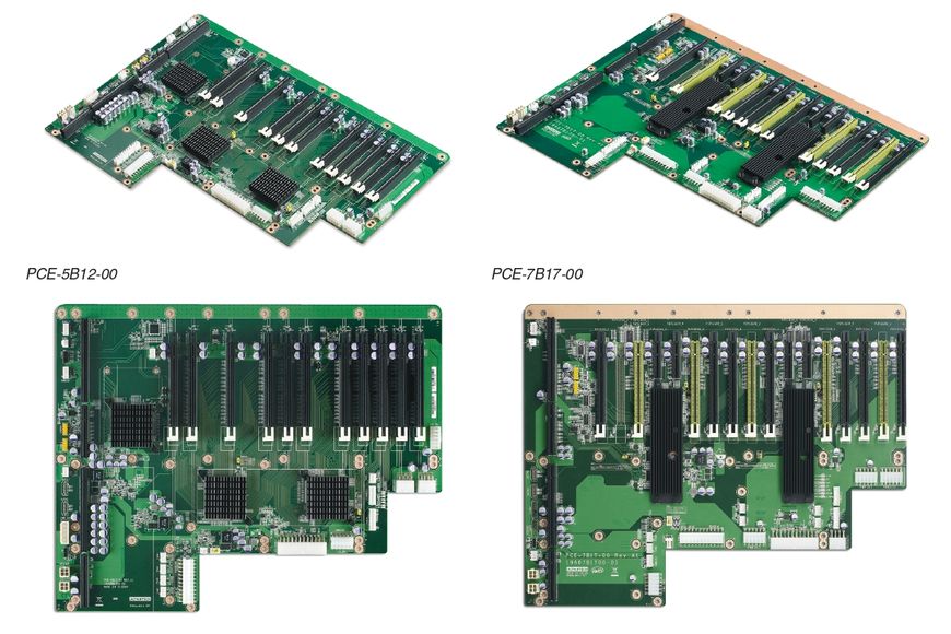 Отличительные особенности объединительных плат PCI Express PCE -5B12-00 и PCE -7B17-00