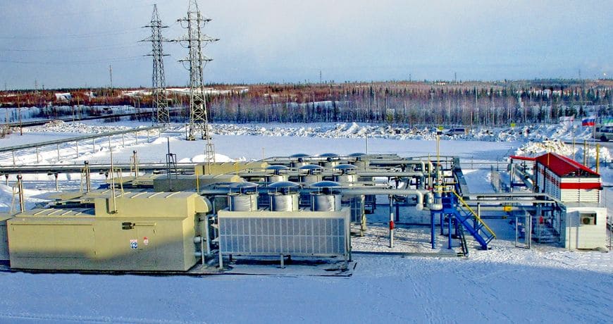 Газокомпрессорная станция и блок подготовки попутного газа для ГТУ-ТЭЦ Усинского месторождения