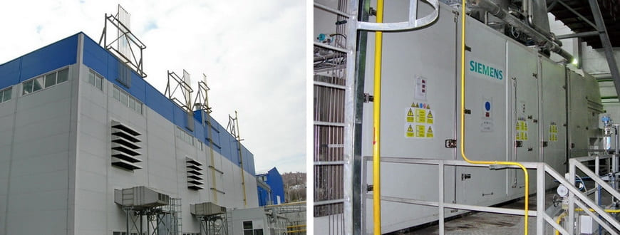 Здание ГТЭС и газотурбинная установка Siemens SGT-400