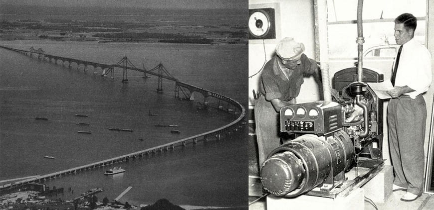 100 лет триумфа KOHLER Power: 1950-е годы – генераторные установки для кинотеатров под открытым небом и моста через Чесапикский залив